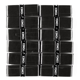 YONEX Super Schwarz Overgrip (Pack of 12) - Black, One Size
