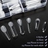 MELLIEX 144-Piece Dual Nail Forms Set, 6 Styles Acrylic Nail