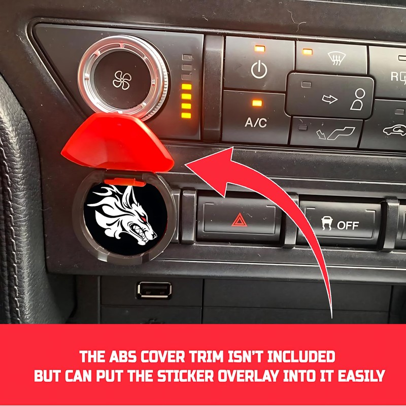 TOOLEPIC Push Start Button Cover for Mustang 2015-2025 – Engine