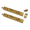 Zerniple 6 Inch Stainless Steel Slide Door Latch Bolt Golden