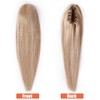 Human Hair Ponytail Extension Claw on Clip Real Human Hair