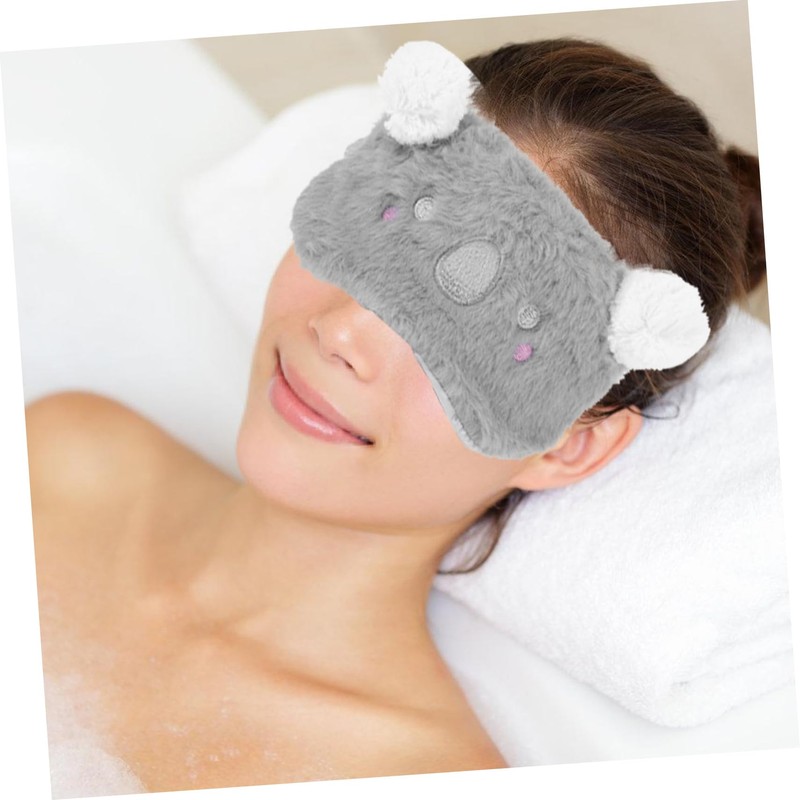 Ipetboom Cute Animal Sleep Mask Soft Plush Eye Cover for