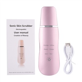 Ultrasonic Face Cleaning Therapy Skin Washer Beauty Device Massager Machine Purple