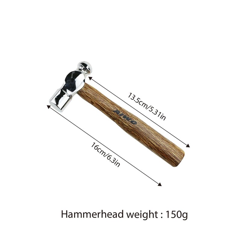 AIMALL Mini Round Head Hammer – 6.3-Inch Pound Small Hammer