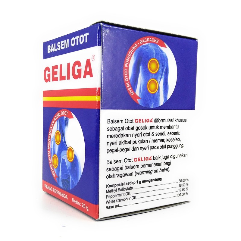 Geliga Muscular Balm Ointment Balsem Otot 20 Gram (Pack of