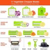 Vegetable Chopper, Slicer and Dicer with Multiple Interchangeable Blades, 16
