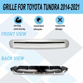 CABOHON 761800C030 TO1231102 Front Upper Hood Bulge Molding Grille For Toyota Tundra 2014-2021 Chrome Hood Scoop