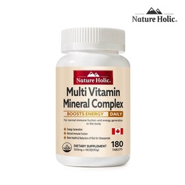 Natureholic Multivitamin & Mineral Complex 1 bottle (180 tablets), 6-month supply / 네이처홀릭 멀티비타민 미네랄 컴플렉스 1병 180정 6개월분