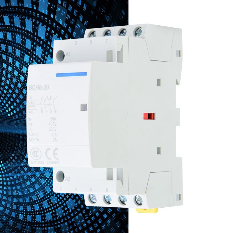 4P 4NO 20A Household AC Contactor DIN Rail Mount (/)