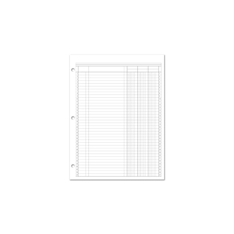 BookFactory 3 Column Ledger Sheets/Account Loose Paper/Accounting Paper (Three Columns