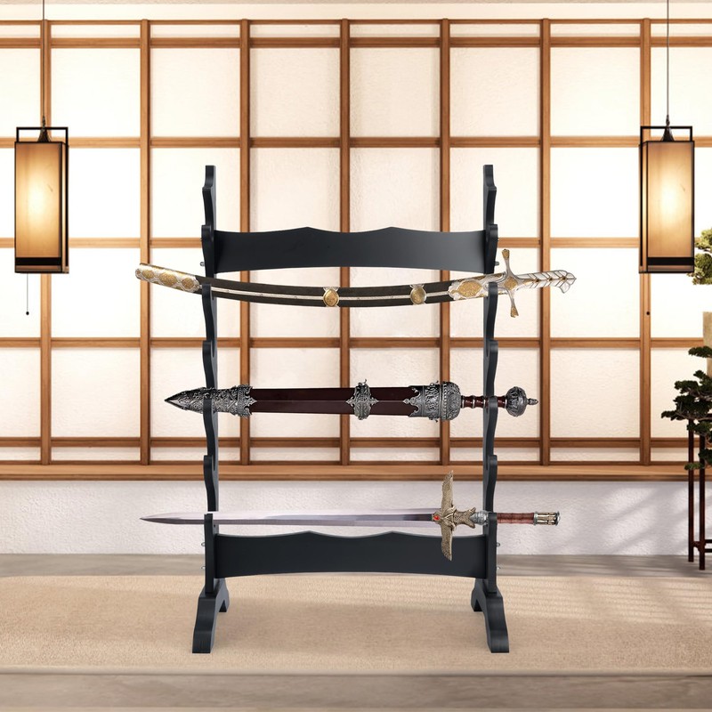 lukar 6 Tier Sword Stand Floor, Multilayer Sword Display Stand,