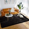 Alfombra De Salón Peluda Súper Suave De 160cm120cm Negro