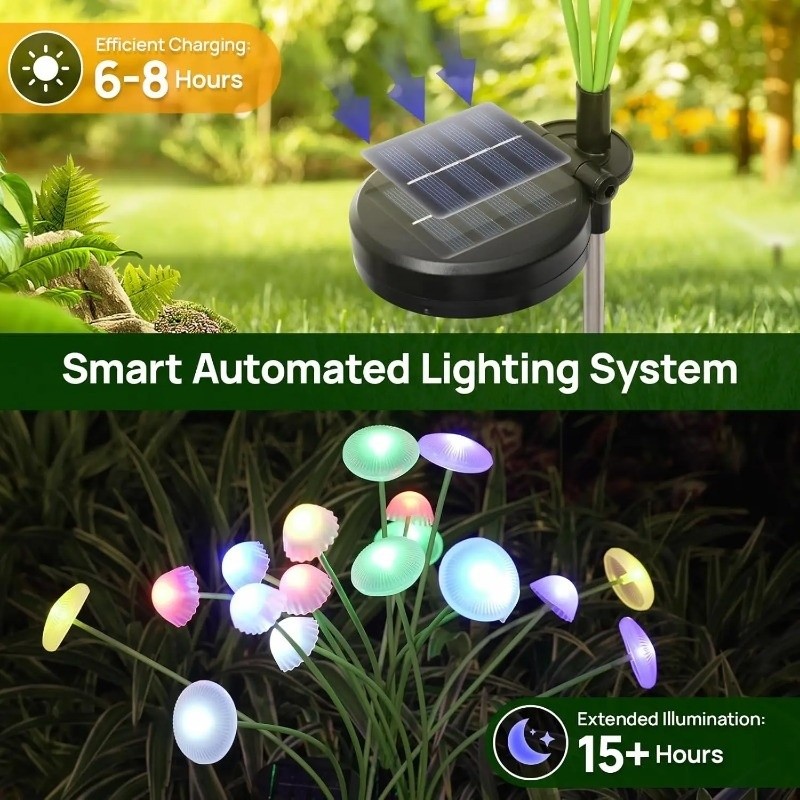 Solar Mushroom Garden Light for Outdoor Decoration – Single LED