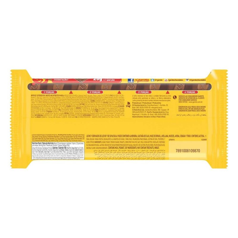 GAROTO Chocolate Tabletes (Crocante, 2 Pack)