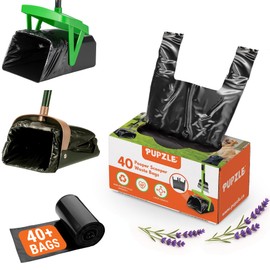 Pupzle Pooper Scooper Refill Bags, Fits Arm & Hammer, Fusbunty, MXF, and TIMINGILA Pooper Scoopers, 40 Bags for Dog Poop Scoopers, Poop Scoop Bag Refill, Dog Scoop Swivel Bin Waste Bags