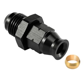 EVIL ENERGY 6AN Male to 1/4" Hardline Compression Fitting Adapter Aluminum Black