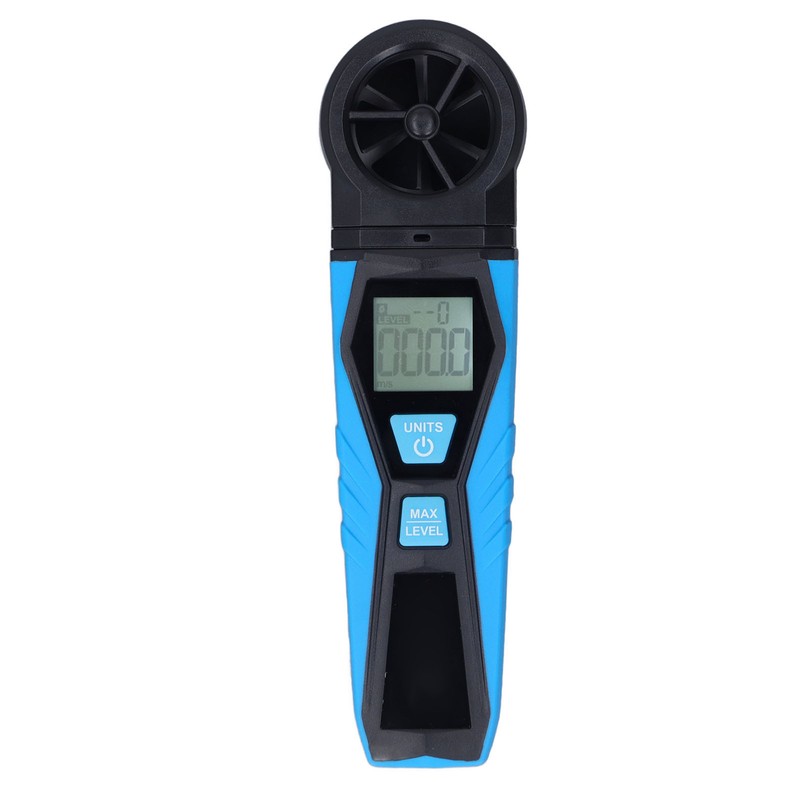 Handheld Anemometer 180° Fan Rotation LCD Digital Display Temperature Humidity