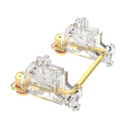 DUROCK Estabilizador V3, estabilizadores de tornillo con cables 2u 6.25u 7u, estabilizadores de teclado de montaje en PCB para teclados mecánicos (V3 Clear 80% Kit)