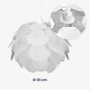 kwmobile DIY Puzzle Lampshade Flower Design Set with Ceiling Mounting