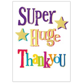 Super Huge Thank You, Card Of Thanks, Thankyou Card