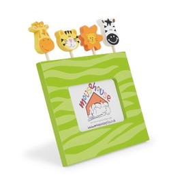 Mousehouse Gifts - Safari Photo Frame for Nursery, Wooden Kids Picture Frame for Boys and Girls