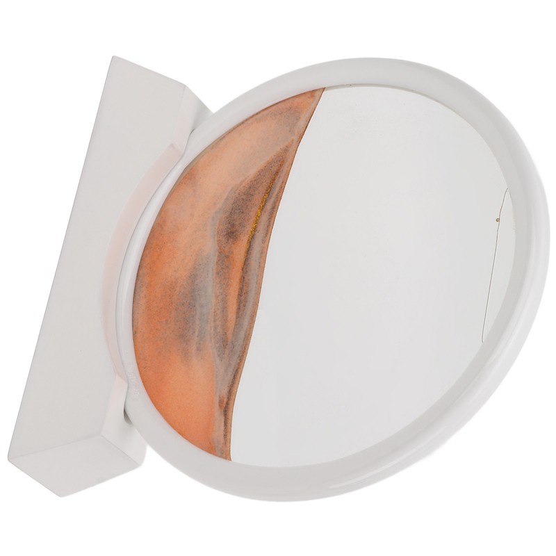 Moving Sand Art Round White Frame 3D High Transparent Glass