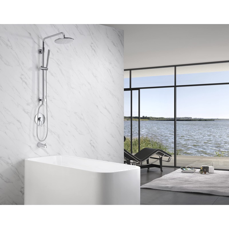 sumerain Retrofit Rain Shower Heads System with 9 Inch Shower