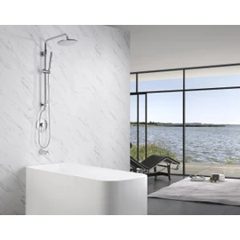 sumerain Retrofit Rain Shower Heads System with 9 Inch Shower Head 2.5GPM, Chrome Finish