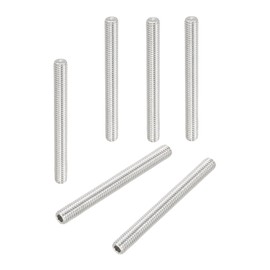 PATIKIL 6 Pcs Hex Socket Grub Screw, M6x60mm Flat Point Grub Bolt 304 Stainless Steel Head Socket Set Screws for Door Handles Light Fixture Repair