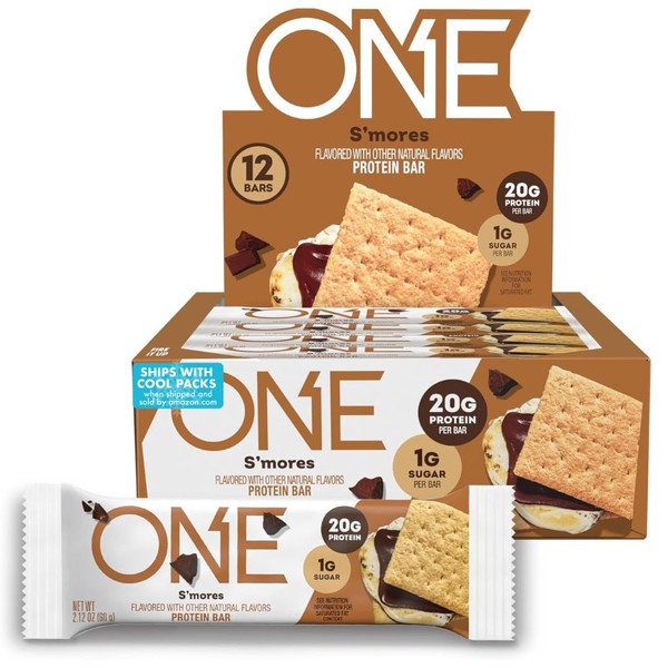 ONE Protein Bars, Smores, Gluten Free with 20g Protein and