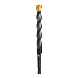 Multi-material drill diameter 12 mm - professional drill with hex-9 bit holder, ideal accessory for cordless / impact wrenches, drill bits for stone, brick, tiles, wood, plastic, metal