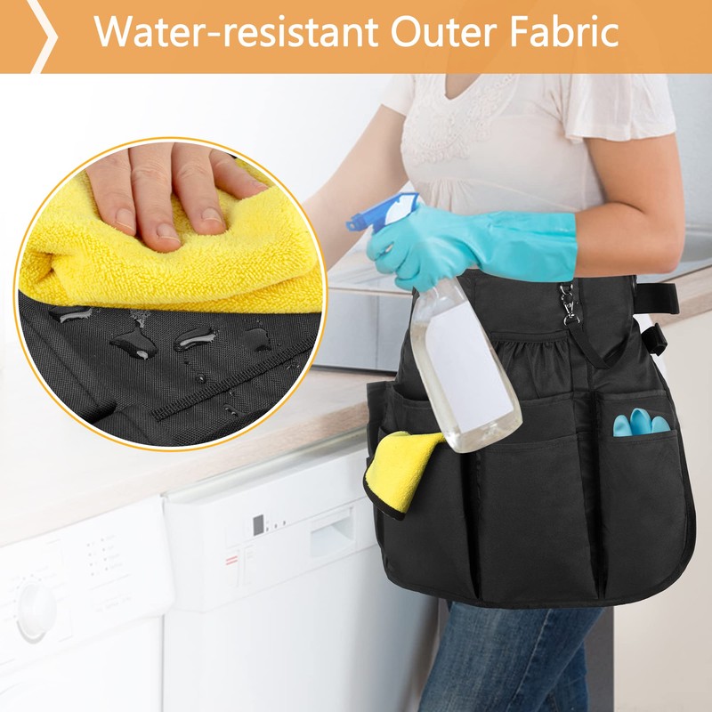 LoDrid Professional Cleaning Apron, Water Resistant Speed Cleaning Caddy Aprons