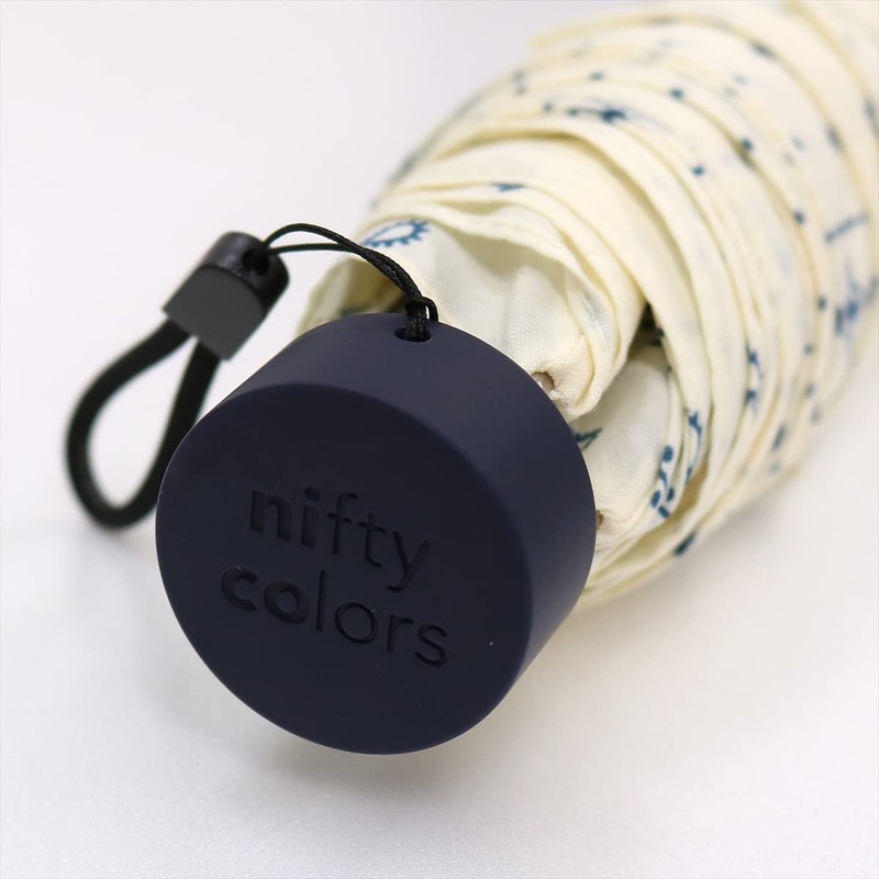 Nifty Colors Bandana Mini 55 1572OF Folding Umbrella, Off-White, Ribs,