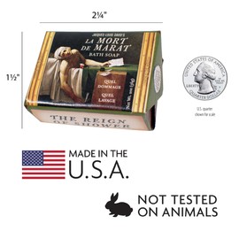 The Unemployed Philosophers Guild Jacques - Louis David's La Mort de Marat Bath Soap - Made in The USA, 2oz (56g) Travel Size Guest Bar