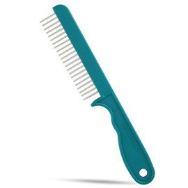 Untangler Super-Groom Combs with Smooth Rotating Teeth for Painless Mat Removal (22 Coarse Teeth, Teal Green)