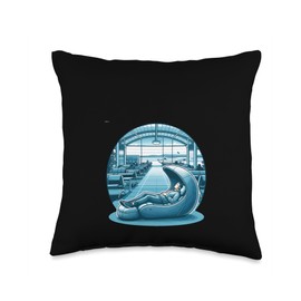 Airport Sleep Pod International World Traveler Travel Lover Throw Pillow