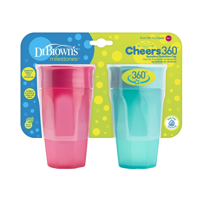 Taza de entrenamiento 2, Rosa, turquesa