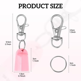 4 Pack Lip Balm Keychain Cap Set Compatible With Aquaphor - Portable Lip Gloss Holder Accessories, Keychain Cap Replacement Cover Fits Aquaphor Lip Balm (Aquap)