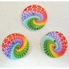 MajorCrafts® 24pcs 20mm Rainbow Swirl Pattern 2 Holes Round Wooden