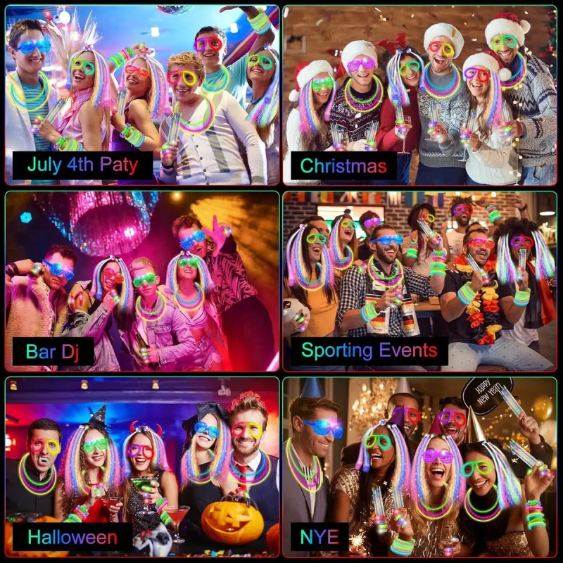 264pzs Juegos Luminosos Neón Luz Eventos Regalo Fiesta Boda