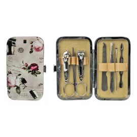 J.H. Company Set 6 Piezas Manicure Cortauñas Estuche Portatil Rz20-k6
