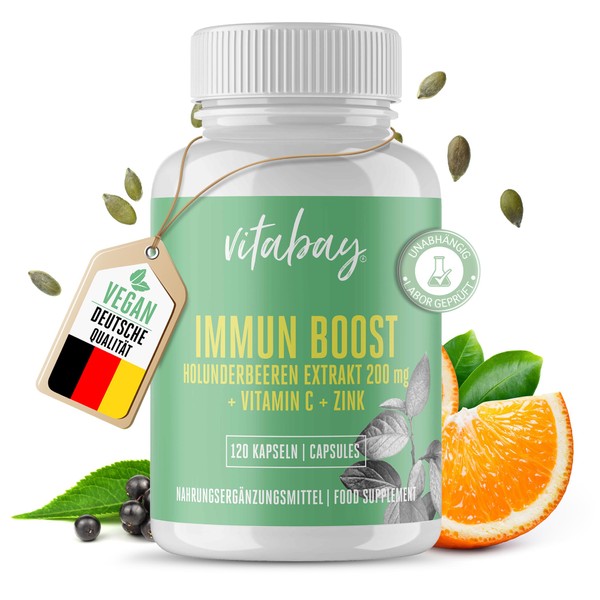 Vitabay Immun Boost - with Elderberry Extract 200 mg, Vitamin