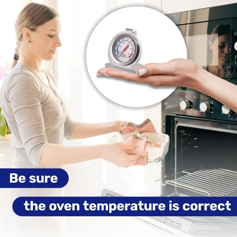 Set of 3 Oven Thermometers Made of Steel from 0°