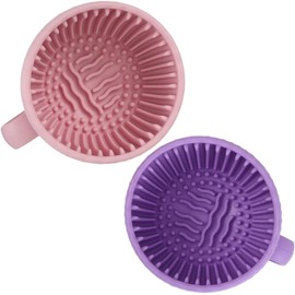VALICLUD 2piezas Recipiente Para Limpiar Brochas De Maquillaje Mini Cuencos De Silicona Portátil De Maquillaje Hogar y Viajes Para Lavar Brochas De