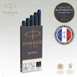 PARKER パーカー クインク カートリッジインク 5本セット ブルーブラック 水性 正規輸入品 1950385