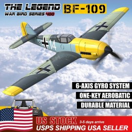 Volantex BF109 2.4G 4-CH Fighter RC Plane Wingspan 400mm 6-Axis Gyro Glider Toys