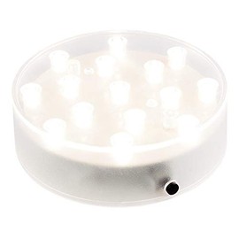 LED Light Base | Light Base | Round | Diameter 10 cm | 3.2 cm High | 15 LEDs | Warm White