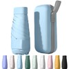 Mustarpicking UPF50+ Mini Travel Sun Umbrella for Purse With Case,Small