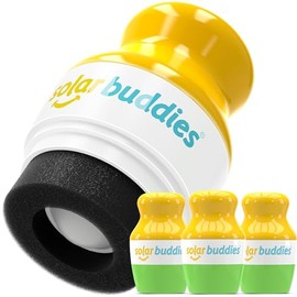 Solar Buddies Sonnencreme-Applikator - Gr√ºn 3x - Nachf√ºllbarer Roll-on Schwammapplikator f√ºr Sonnencreme, Sonnenmilch & Lotion f√ºr Kinder, Erwachsene & Familien - Fasst 100ml