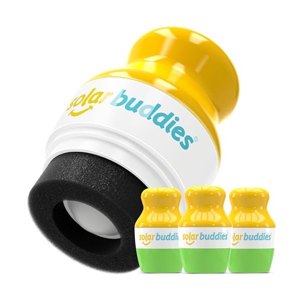 Solar Buddies Sonnencreme-Applikator - Gr√ºn 3x - Nachf√ºllbarer Roll-on Schwammapplikator